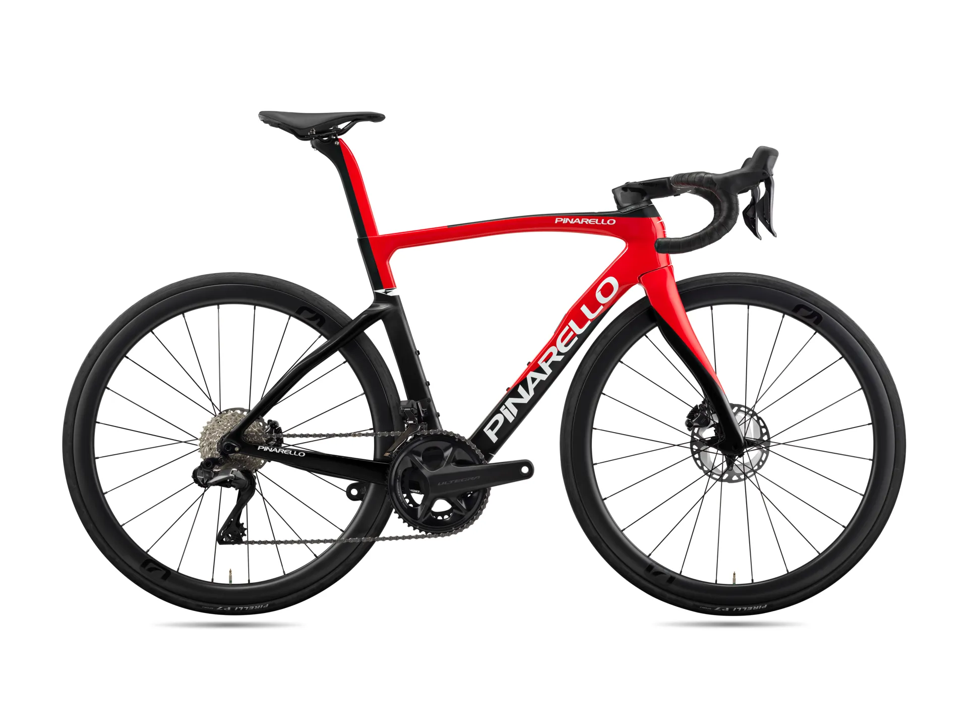 Pinarello F7 Road Bike with Ultegra Di2 ULTRAFAST C40 RAZOR RED